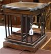 An Edwardian tabletop revolving bookcase with top compartment W.36cm                                                                   