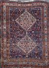 A Qashgai blue ground rug, 7ft 2in by 5ft 5in.                                                                                         