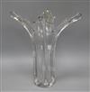 A French Art glass vase height 39cm                                                                                                    