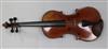 A fine French violin by Jacques-Pierre Thibout, Paris 1838, length of back 14in., crocodile skin case                                  