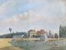E.H Dixon, watercolour, 'Ballooning, Kentish Town', signed and dated 1831, label verso , 26 x 32cm                                                                                                                          