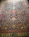 A Tabriz blue ground carpet, slight wear 340 x 270cm                                                                                   