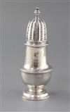 A George I silver sugar caster by Thomas Bamford, 13 oz.                                                                               