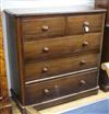 A late Victorian mahogany five drawer chest W.117cm                                                                                    