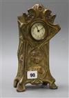 An Art Nouveau gilt metal mantel clock, signed Paul Dubois height 25cm                                                                 