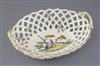 A large Derby oval basket, c.1760, W. 28.5cm                                                                                           