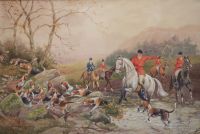 William Murray (1843-1897) Hunting scenes 11.5 x 17.25in.                                                                              