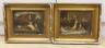 19th century English School, pair of oils on canvas, Studies of game and fish hanging in larders, 19 x 24cm                                                                                                                 