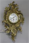 A Louis XV style gilt brass cartel timepiece, Paris 1870-1880 H.49cm.                                                                  