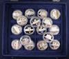 The Return to Athens collection - 17 sterling silver proof coins, each 28.28g                                                          