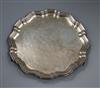 A George V silver salver, Birmingham, 1934, 24.5 oz.                                                                                   