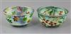 Two Japanese plique a jour enamel bowls, diameter 12.5cm                                                                               