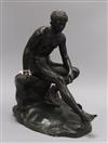 After the Antique. A bronze figure of Mercury, seated height 40cm                                                                      