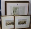 After David Roberts (1796-1864), five coloured lithographs, together with two similar smaller prints 37 x 52cm                         