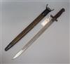 A US WWI M1917 bayonet and sheath                                                                                                      