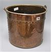 A 19th century copper coal box height 31cm                                                                                             