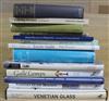 A quantity of reference books relating to glass including Gallé, Venetian glass, paperweights, Irish glass etc.                        
