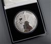 A Royal Mint 60th Anniversary D-Day Landings silver kilo proof like coin 2004, cased with certificate                                  