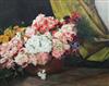 Attributed to Eugène Henri Cauchois (1850-1911) Still life of flowers in a vase 28 x 36in.                                             