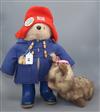 A Paddington Bear, with original clothes, Dunlop boots / label, very good condition and a Yorkshire Terrier                            