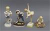 Four Royal Worcester figures: Woodland dance, Tuesday's child, Monday's child and Saturday's child                                     