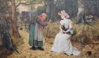 § Charles Spencelayh (1865-1958) 'The Gypsy's Warning' 29.5 x 49.5in                                                                   