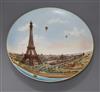 An Eiffel Tower Paris exposition commemorative dish diameter 35cm                                                                      