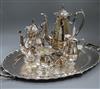 An International Silver Company sterling five-piece tea and coffee service retailed by Webster & Wilson,                               