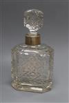 A Victorian silver mounted spherical cut glass scent bottle                                                                            