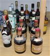 Seventeen assorted spirits including Baccardi, Grand Marnier Rum etc                                                                   