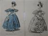 A collection of Victorian greeting cards, fashion cut outs etc                                                                         