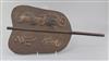 A Japanese iron model of a banner, Edo period, 45cm, fitted box                                                                        