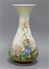 A 19th century large French enamelled white glass vase                                                                                 