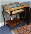 A Victorian floral marquetry inlaid bijouterie table W.63cm                                                                            