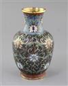 A Chinese cloisonne enamel vase, 18th/19th century, height 19cm                                                                        