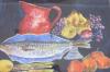 Hillary Rosen, watercolour, Fish with red vase, Boundary Gallery label verso dated 1997, 70 x 100cm                                                                                                                         