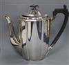 A modern silver coffee pot by Barker Ellis Silver Co, Birmingham, 1970, gross 22 oz.                                                   