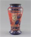 A Moorcroft 'honesty' flambe baluster vase, 1920's, H.22.5cm, restored                                                                 