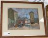 Stuart Somerville, pastel, street scene, signed, 27 x 37cm                                                                             