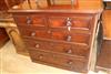 A Victorian mahogany chest fitted two short drawers and three graduated long drawers W.122cm                                           