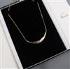 An 18ct three-colour gold pendant necklace incorporating two diamond-set crescents,                                                    