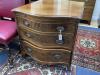 Two George III design mahogany serpentine chests, each fitted brushing slide and three drawers (one 19th century or later), width 77cm depth 49cm height 76cm                                                               