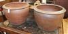 A pair of large glazed earthenware planters Diam.64cm                                                                                  