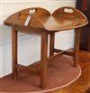 A reproduction oak butler's tray / occasional table                                                                                    