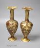 A pair of Forresters Aesthetic period gilded earthenware vases, 27cm                                                                                                                                                        