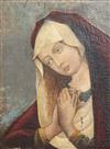 17th century German School Mater Dolorosa - The Virgin Mary 12.5 x 9.75in. unframed                                                    