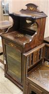 A Victorian inlaid rosewood music cabinet W.50cm                                                                                       