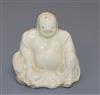 A Chinese blanc-de-chine figure of seated Buddha height 7.5cm                                                                          