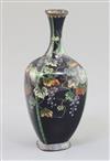 A Japanese silver wire cloisonne enamel vase, Meiji period, H. 15.5cm                                                                  