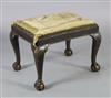 An early 18th century Irish walnut dressing stool, W.2ft 2in. D.1ft 8in. H.1ft 7in.                                                    